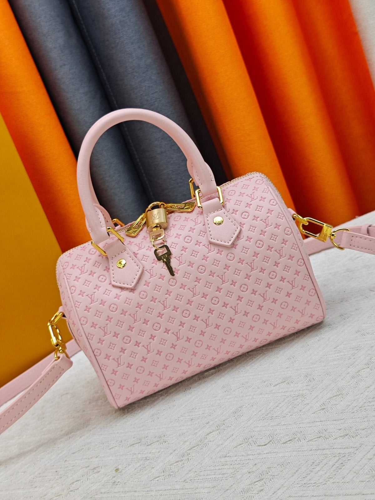 Louis Vuitton Speedy Bandoulière Embossed Monogram Satchel — hero