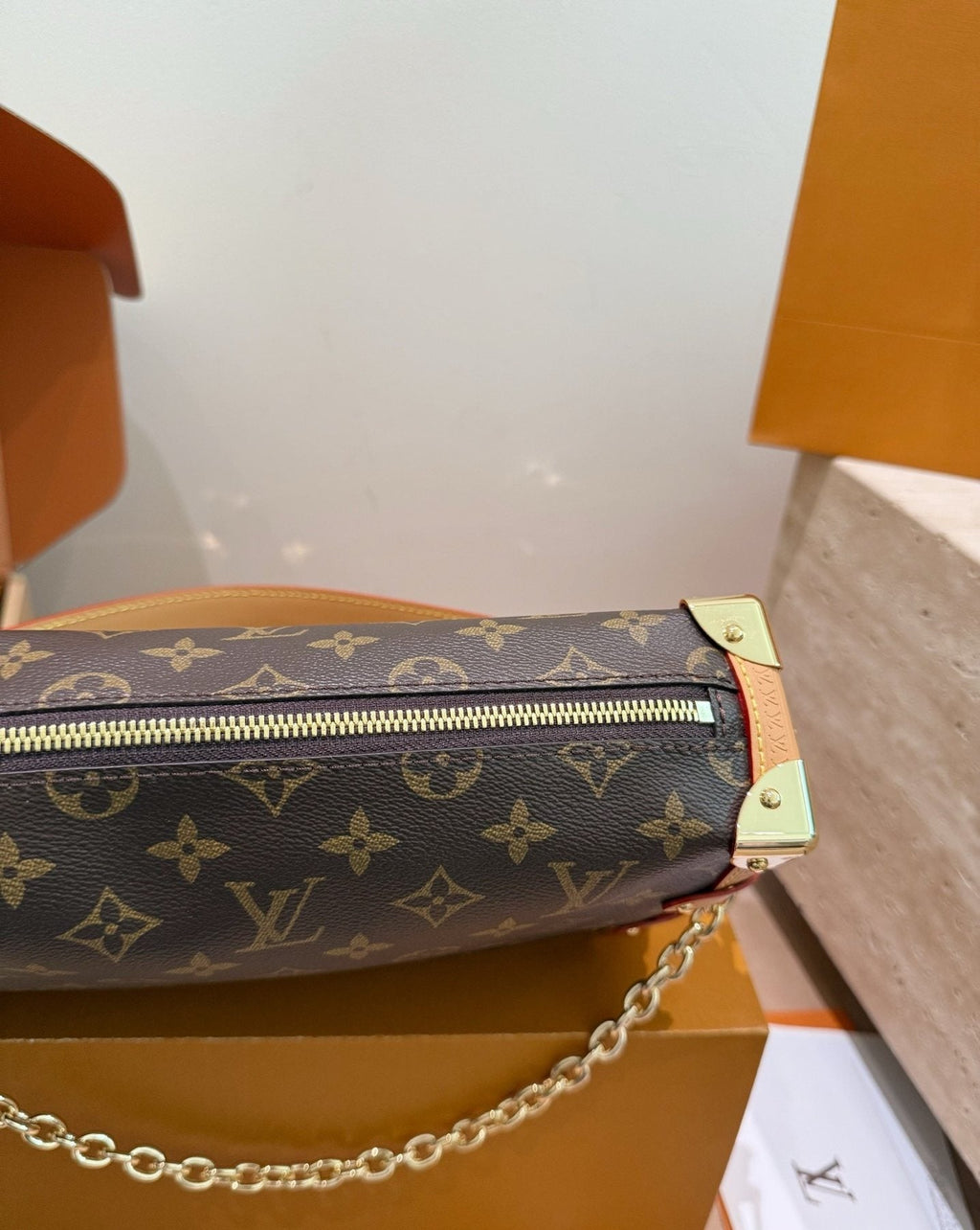 Louis Vuitton Side Trunk Monogram Shoulder Bag — detail