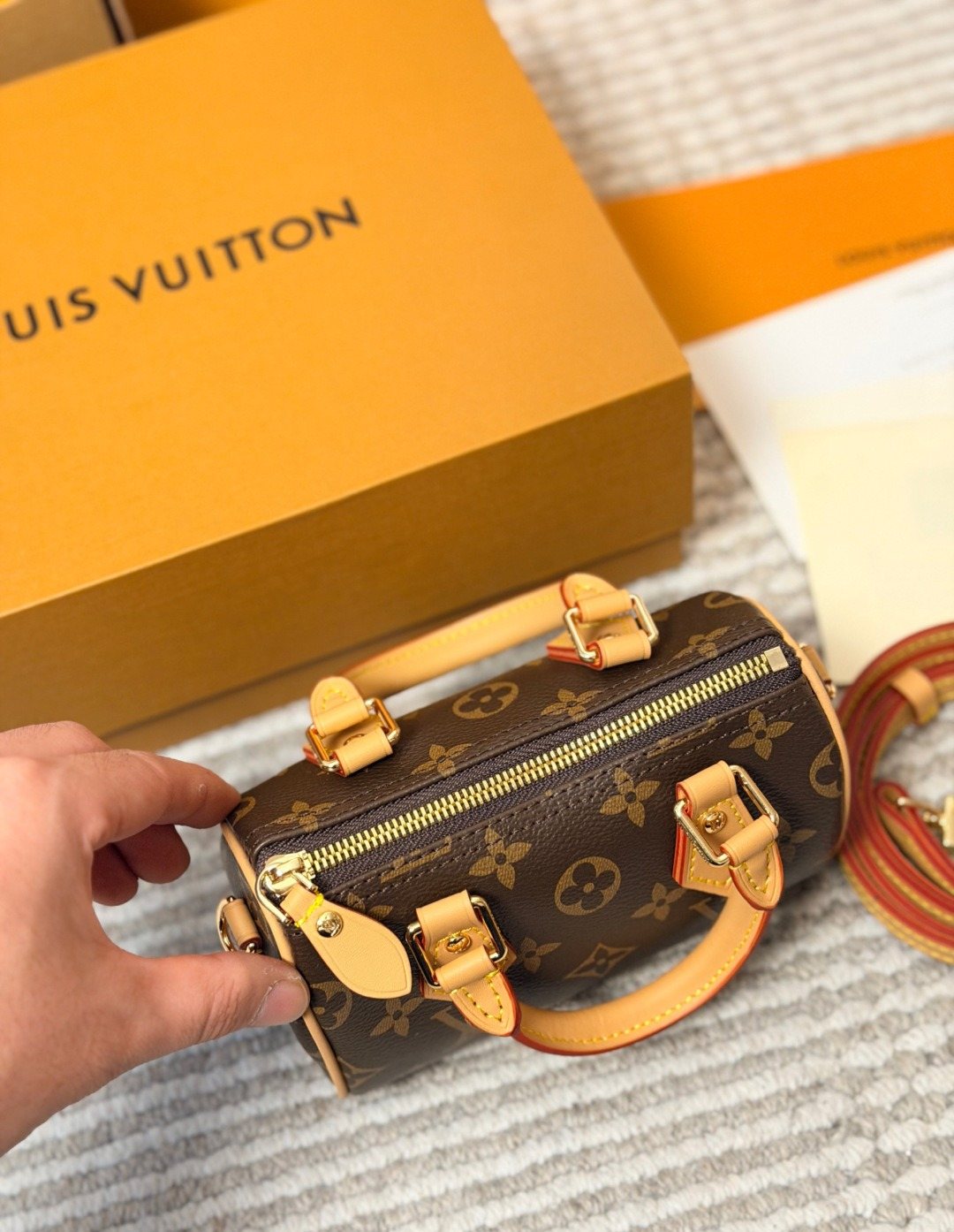 Louis Vuitton Nano Speedy Satchel — detail