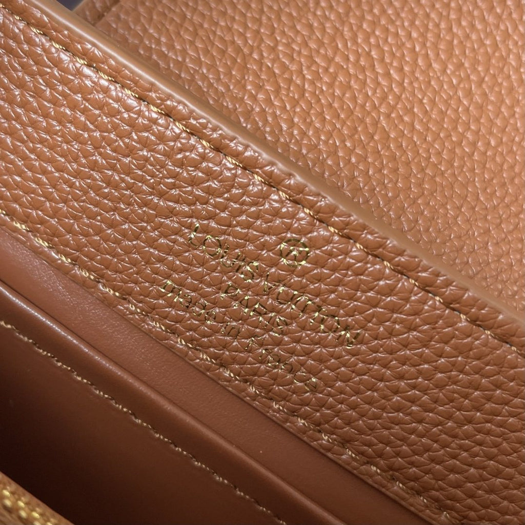 Louis Vuitton Capucines East West Floral Chain Handbag — detail
