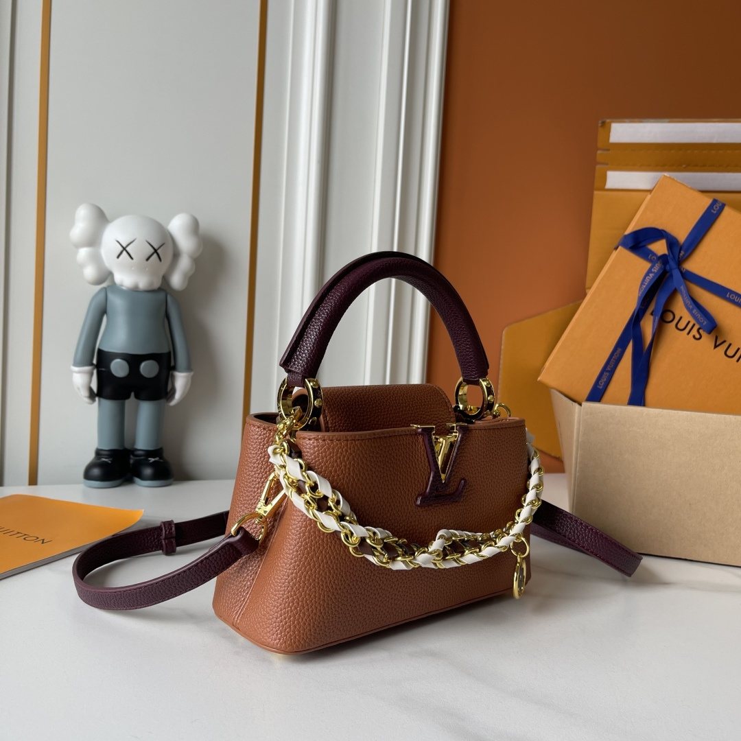 Louis Vuitton Capucines East West Floral Chain Handbag — hero