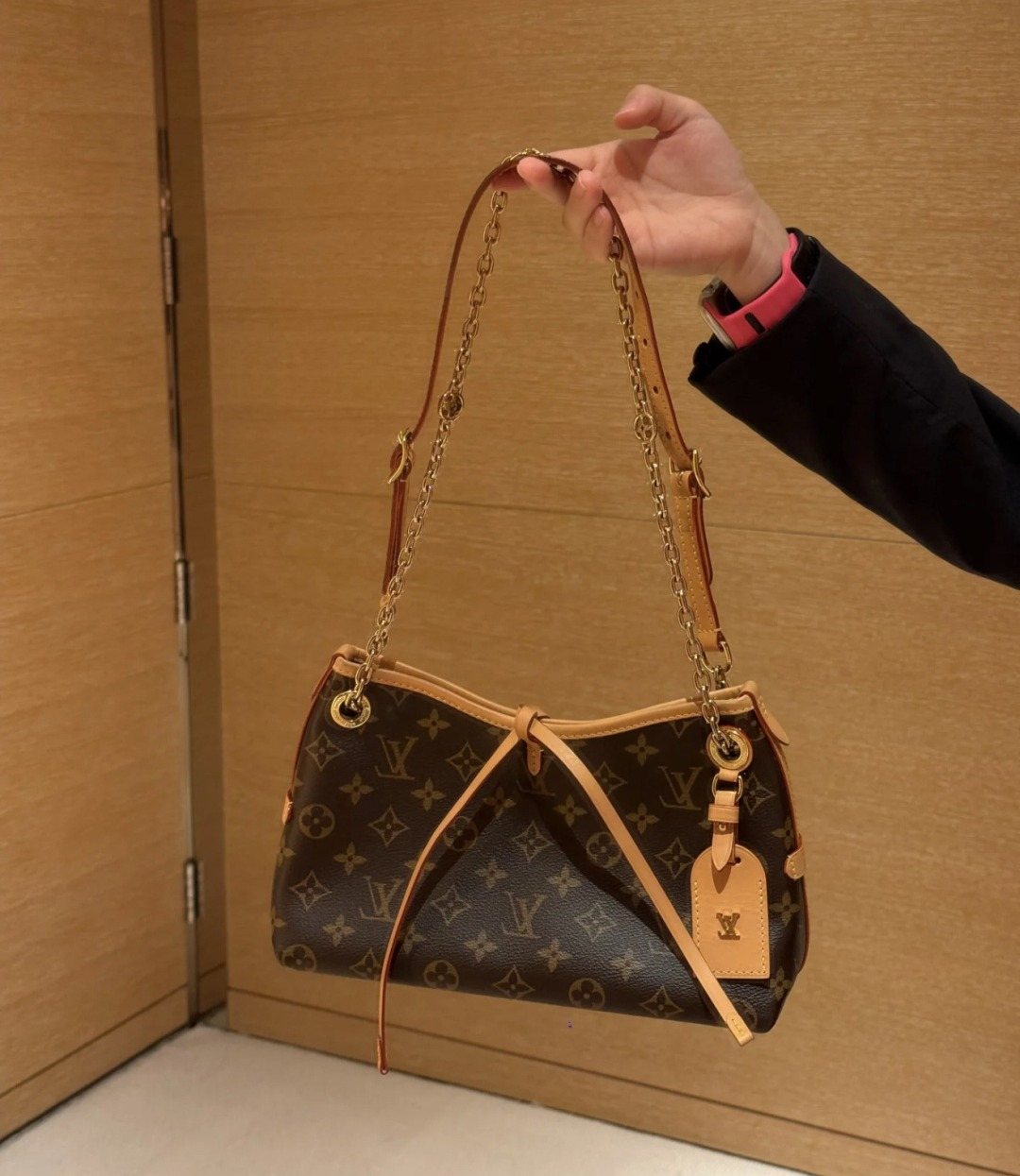 Louis Vuitton Carryall BB Monogram Shoulder Bag — front