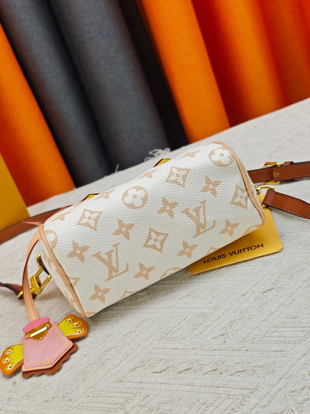 Louis Vuitton Nano Speedy Monogram Dune Mini Bag — detail