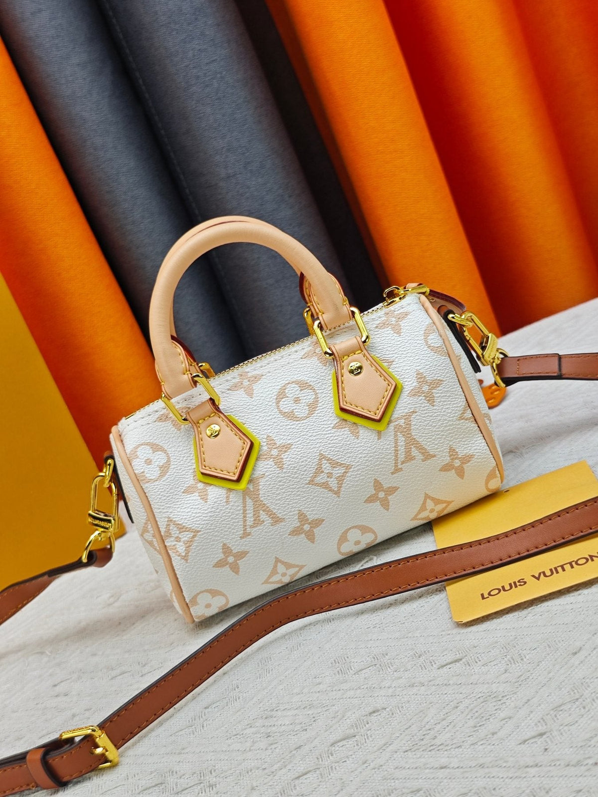 Louis Vuitton Nano Speedy Monogram Dune Mini Bag — back