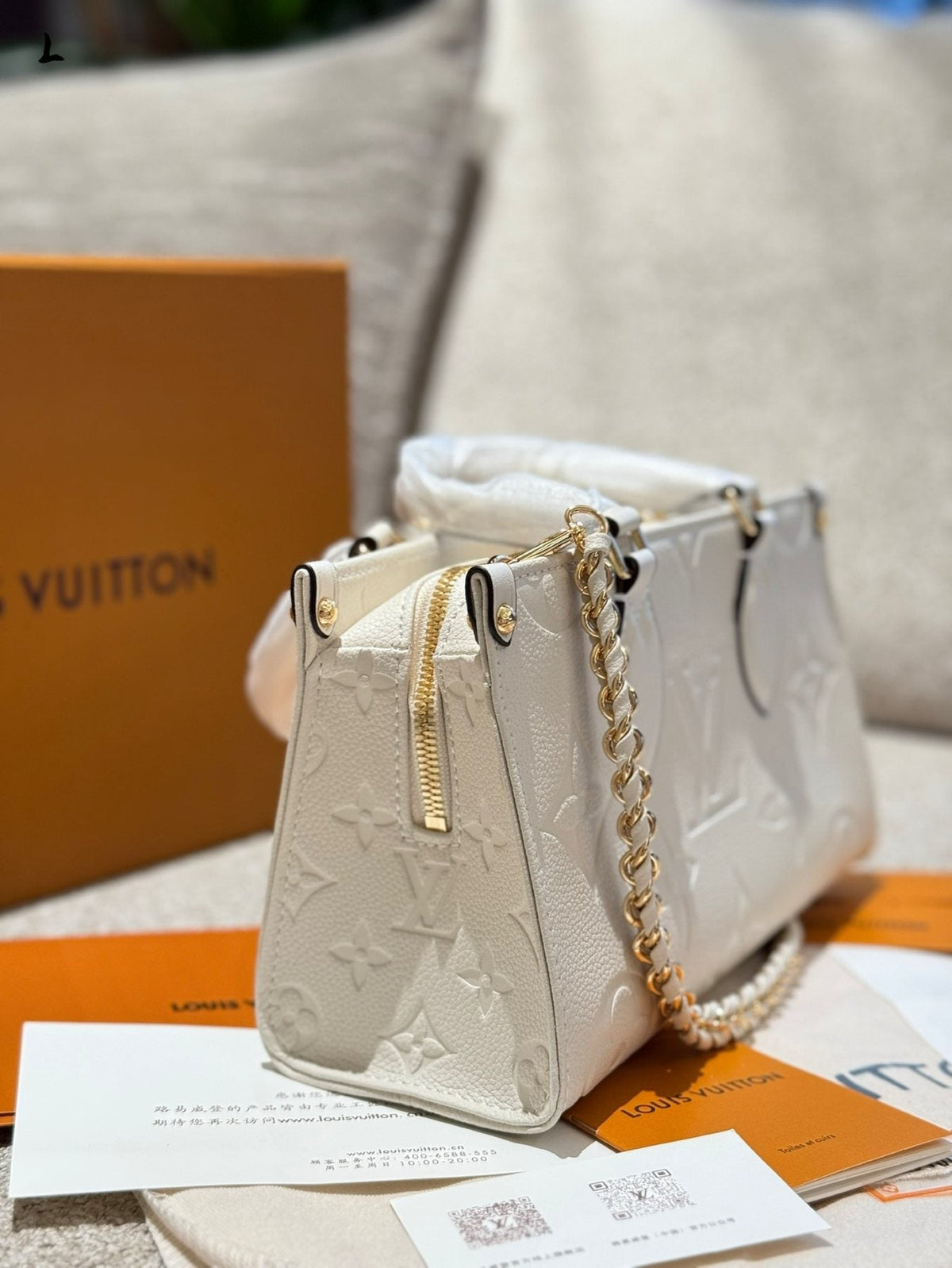 Louis Vuitton OnTheGo Horizontal Monogram Tote — side