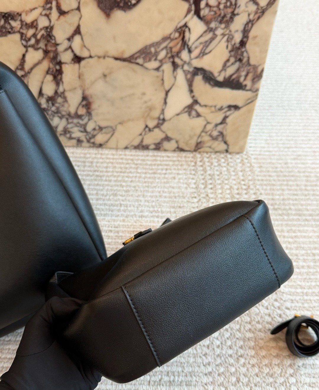 Saint Laurent Soft Hobo Shoulder Bag — detail