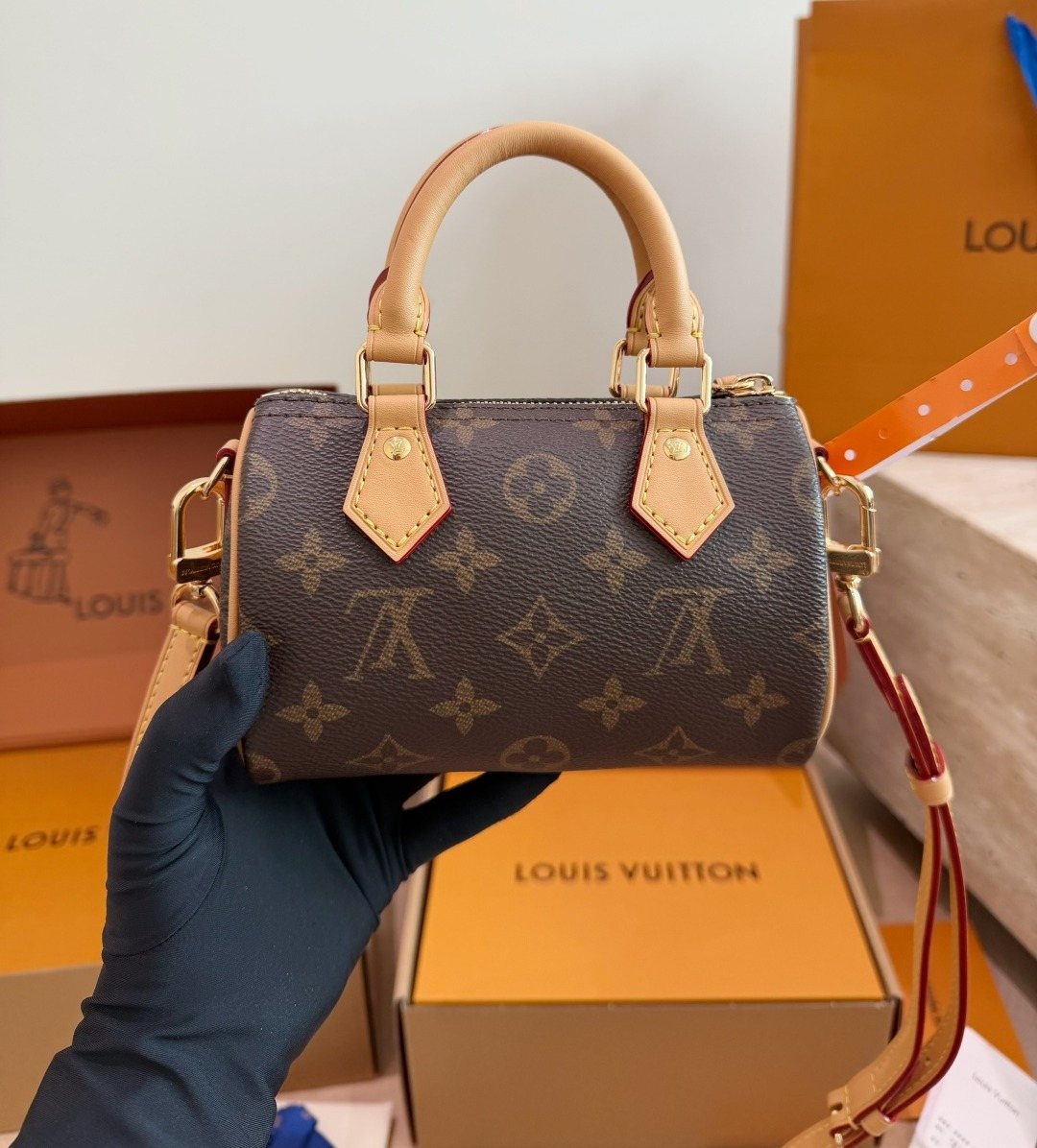 Louis Vuitton Nano Monogram Barrel Bag — back