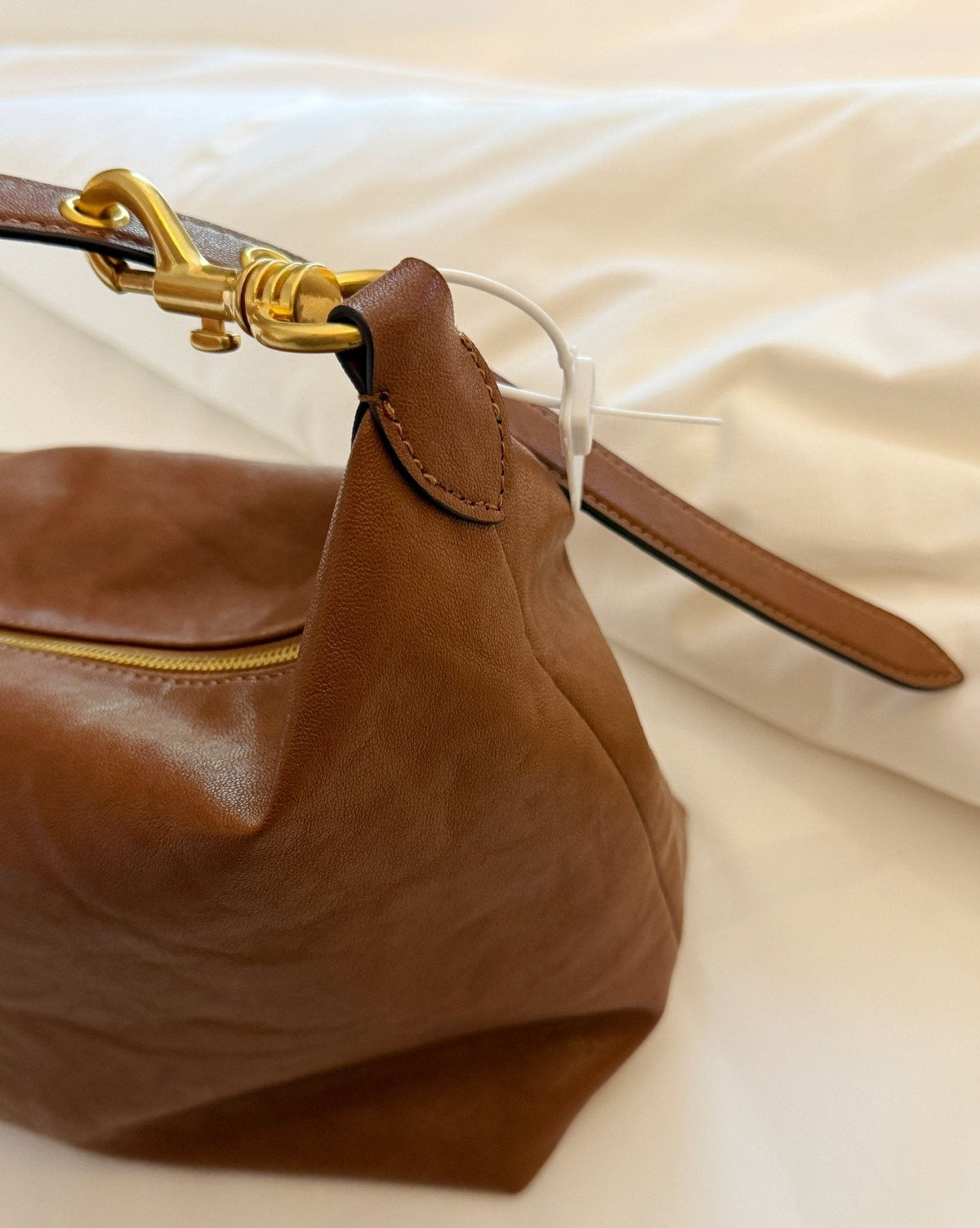 Miu Miu Soft Rectangular Zip-Top Shoulder Bag — detail