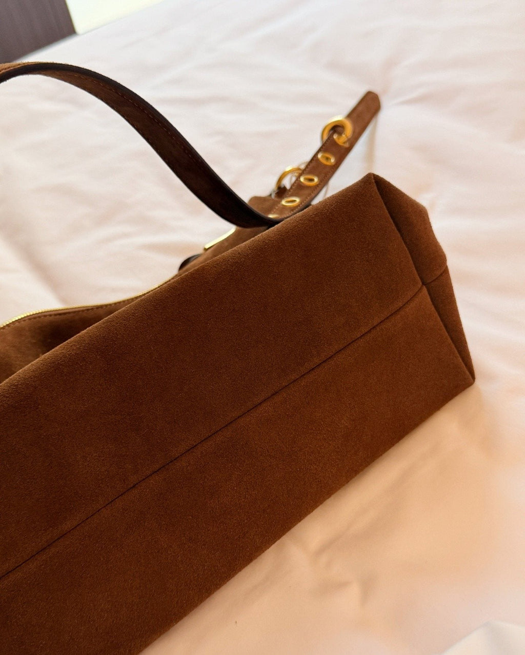 Miu Miu Soft Rectangular Zip-Top Shoulder Bag — back