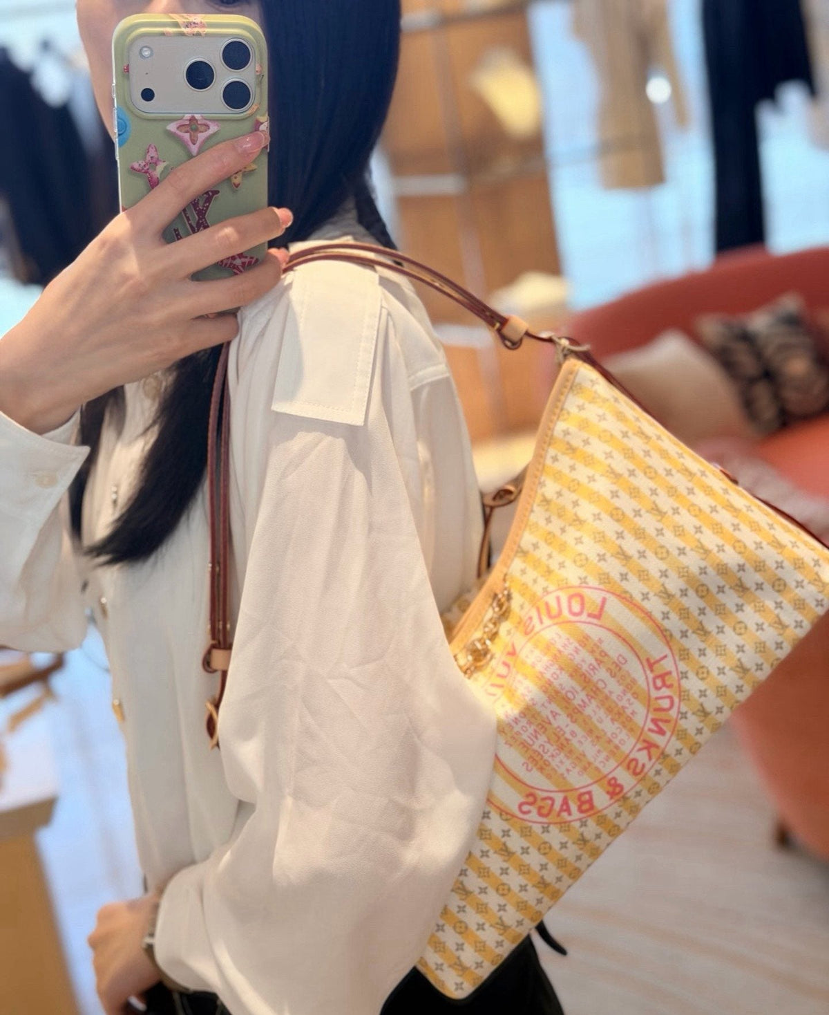 Louis Vuitton Carryall Monogram Canvas Shoulder Bag — model