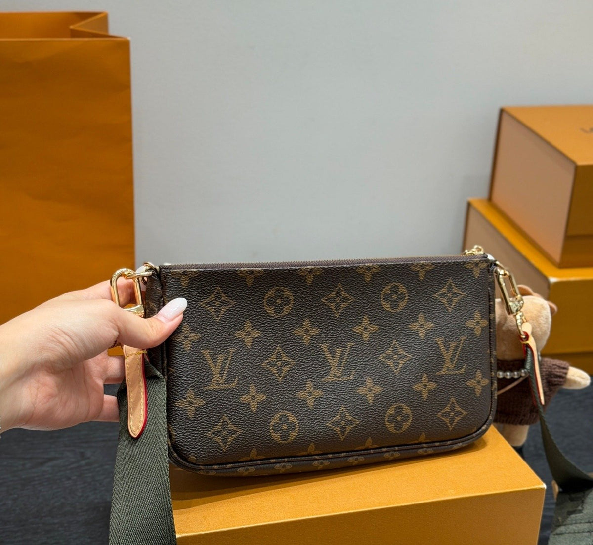 Louis Vuitton Monogram Multi-Pouch Crossbody Bag Set — model