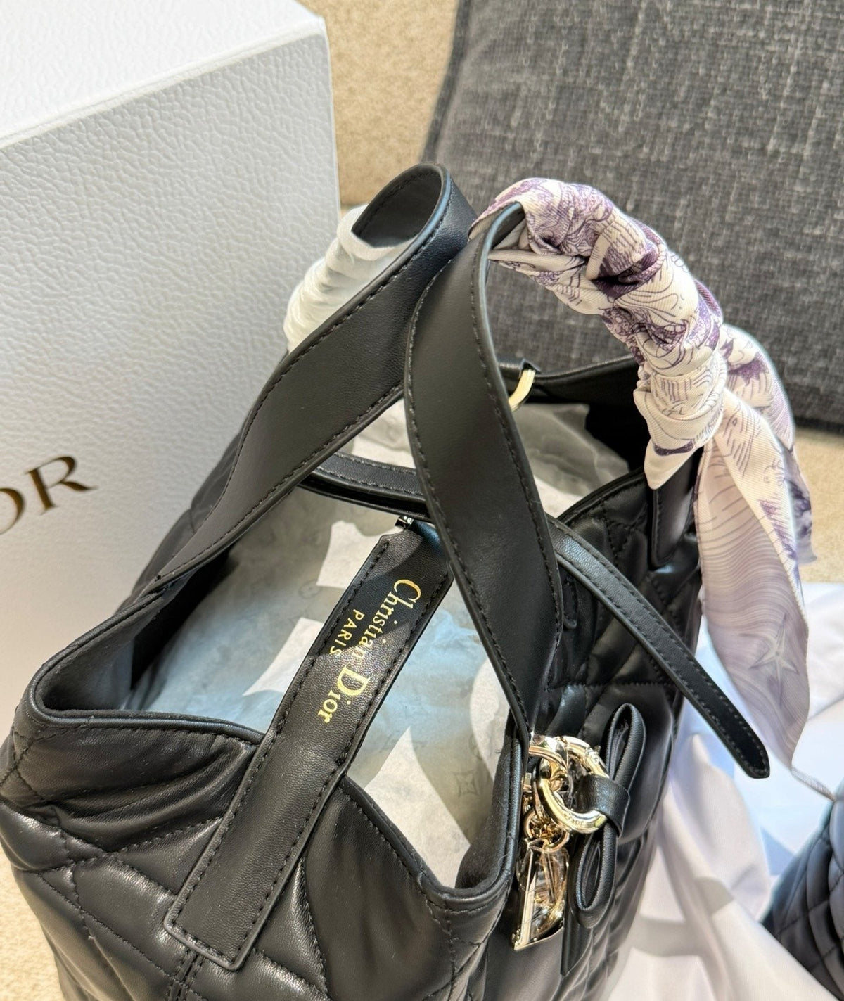 Dior Toujours Upright Quilted Handbag — detail