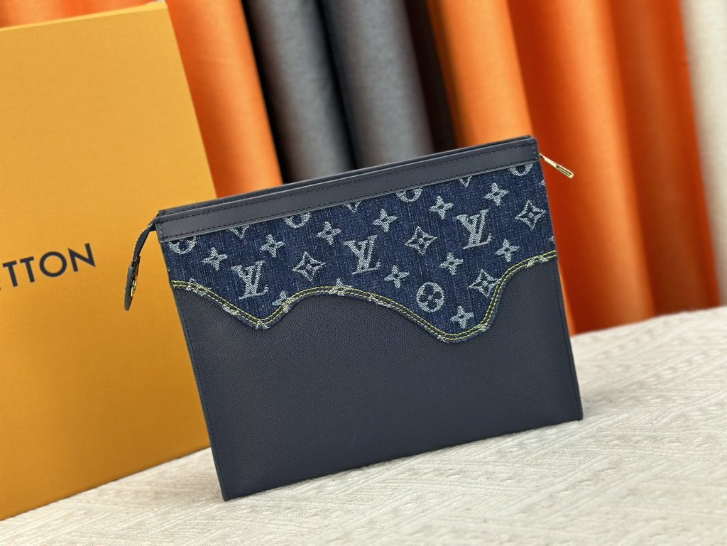 Louis Vuitton Pochette Voyage Monogram Heart Clutch — back