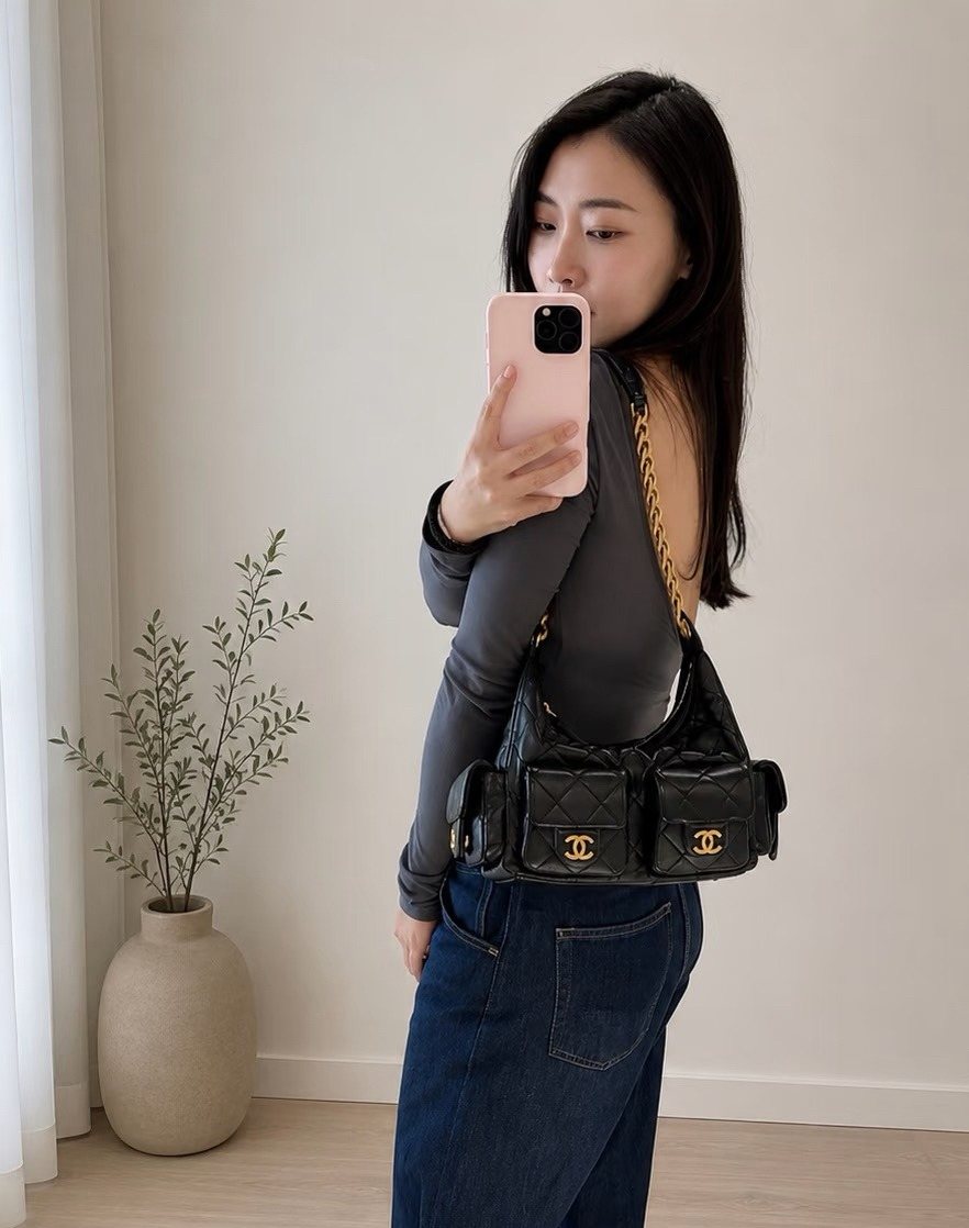 Chanel 25 Quilted Hobo Shoulder Bag — hero
