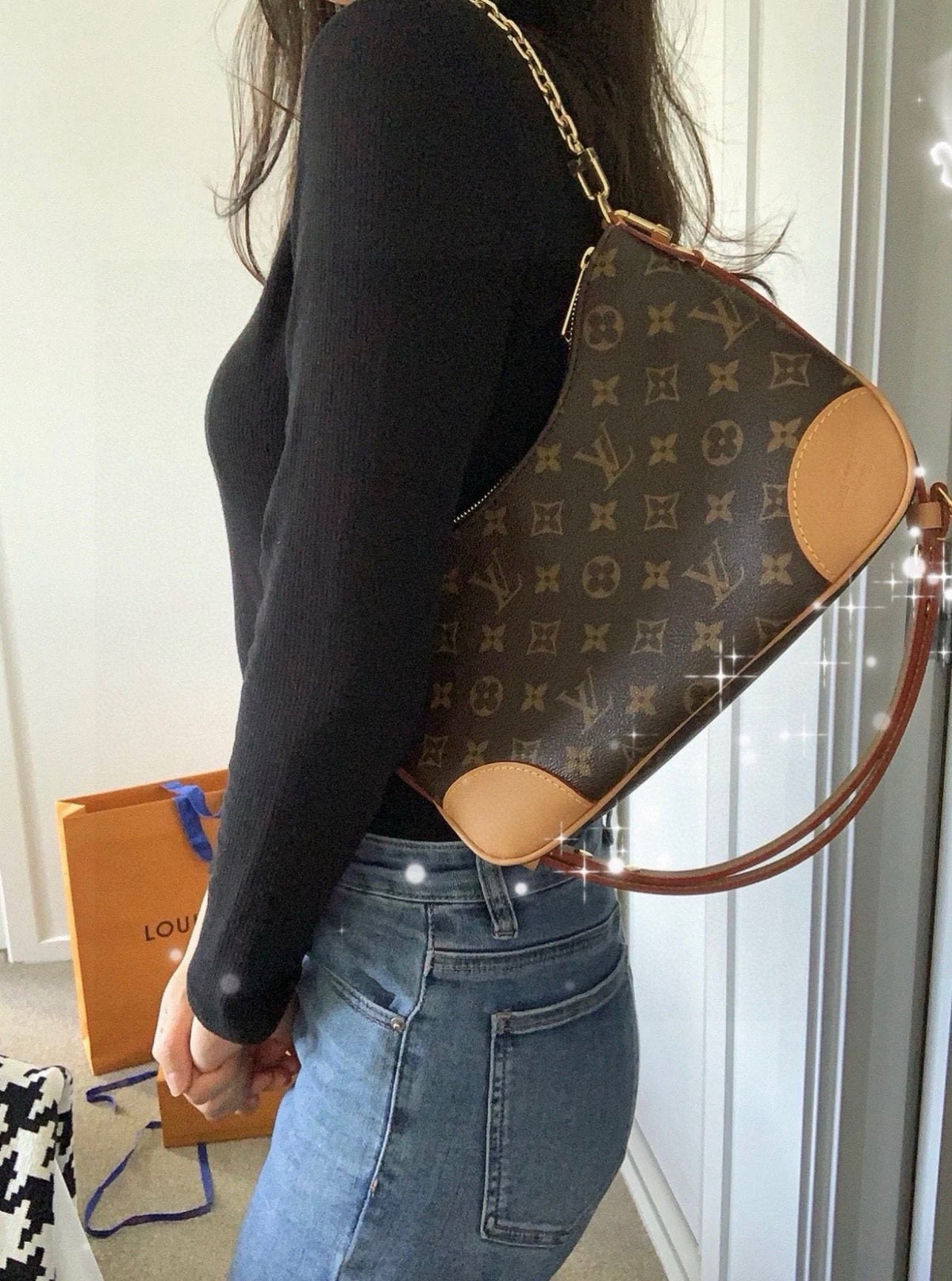 Louis Vuitton Monogram Crescent Shoulder Bag — model
