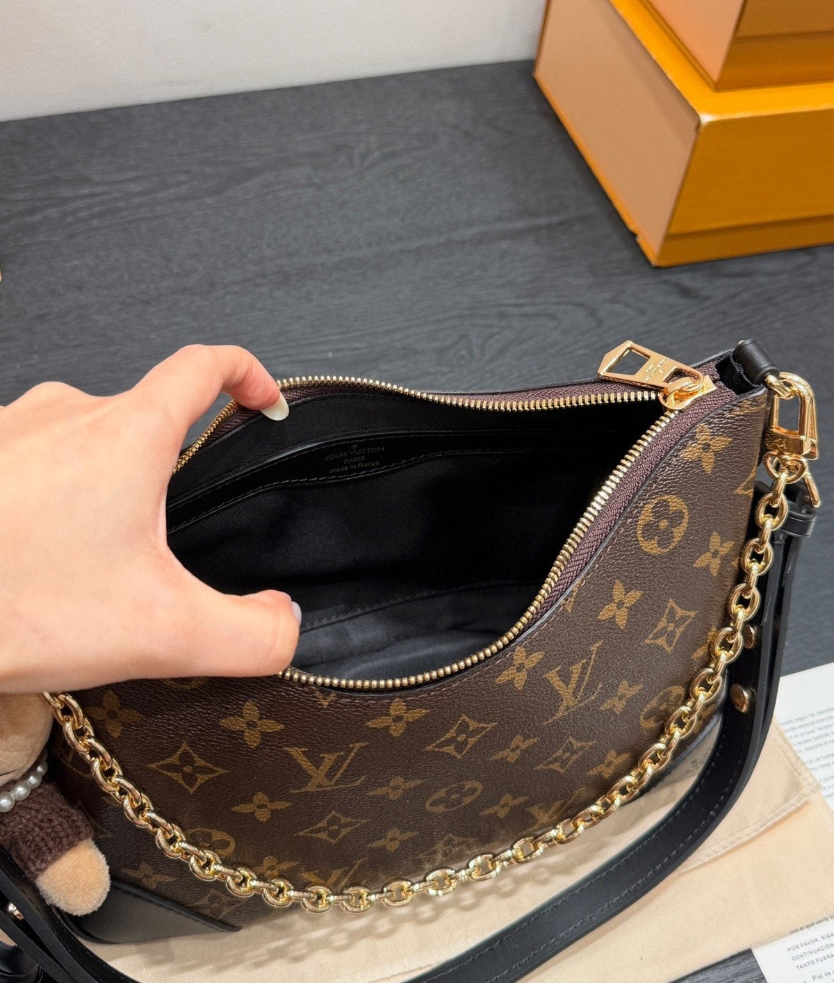Louis Vuitton Boulogne Monogram Shoulder Bag — detail