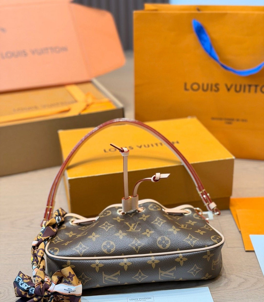 Louis Vuitton Nano Frivole Monogram Drawstring Handbag — back