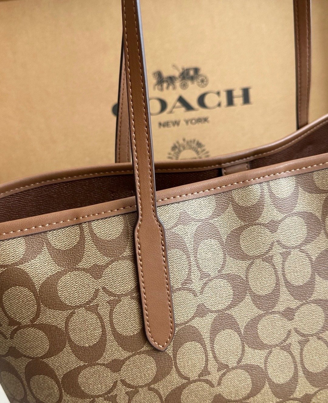 Coach City Signature Tote Bag — detail