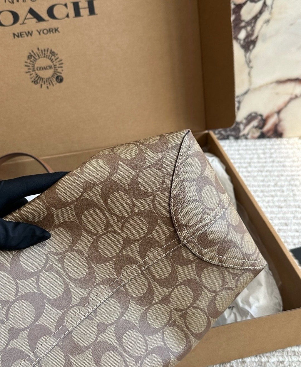 Coach City Signature Tote Bag — detail