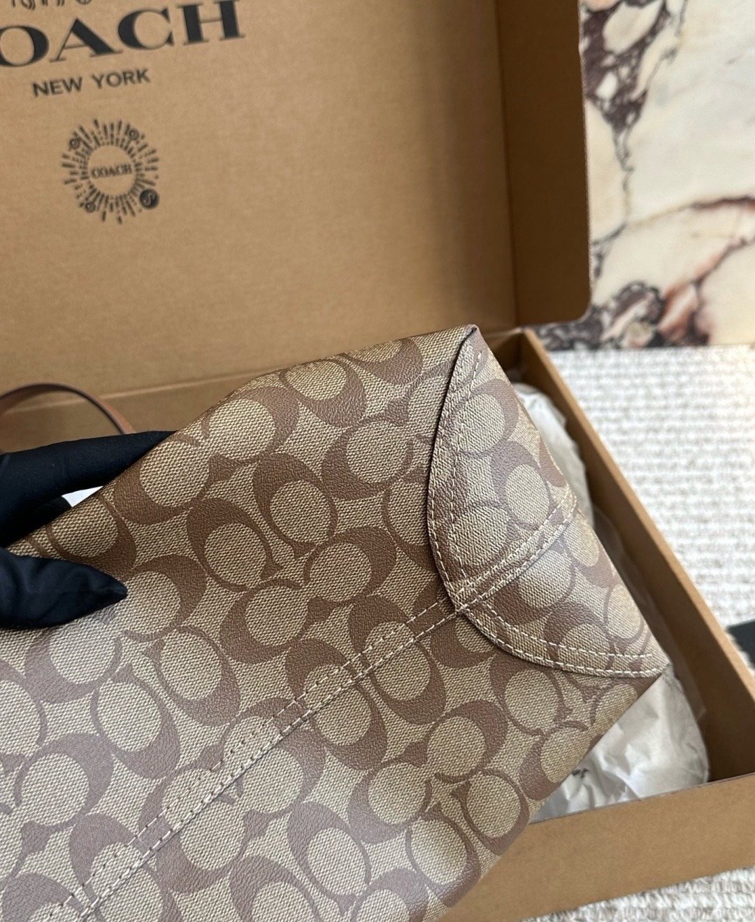 Coach City Signature Tote Bag — detail