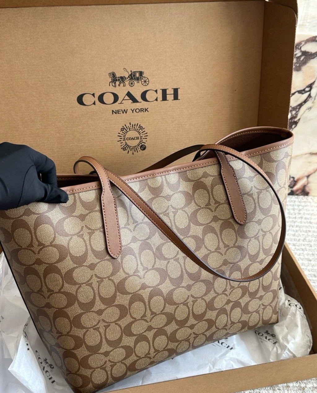 Coach City Signature Tote Bag — back