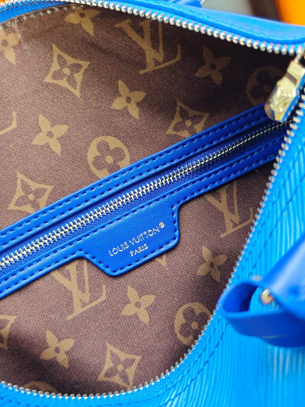Louis Vuitton Speedy Soft Epi Leather Satchel — detail