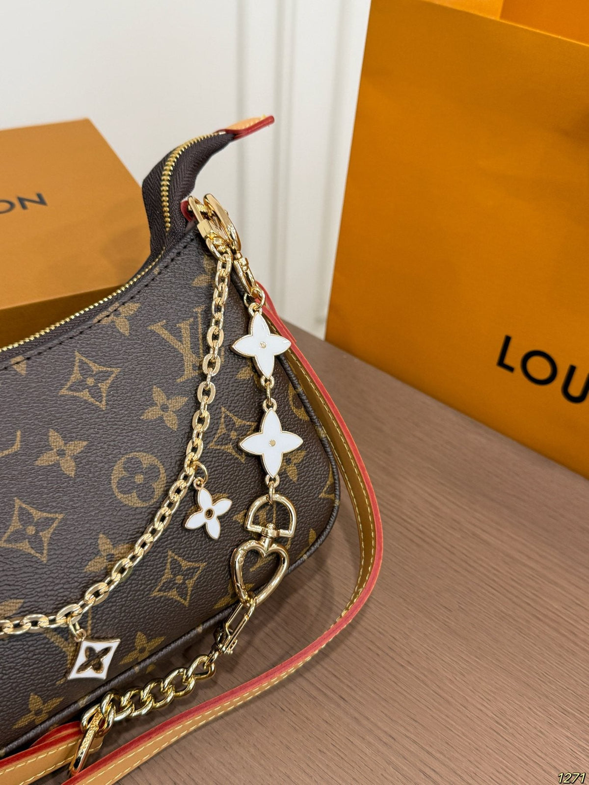 Louis Vuitton Monogram Flower Charm Shoulder Bag — detail