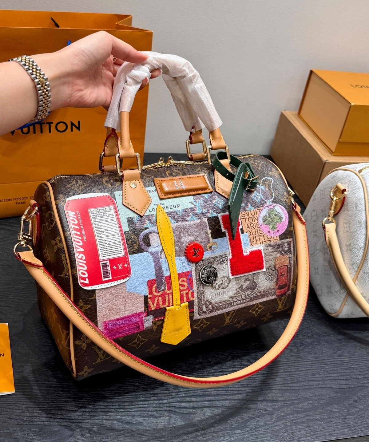 Louis Vuitton Speedy Bandoulière Monogram Boston Bag — comparison