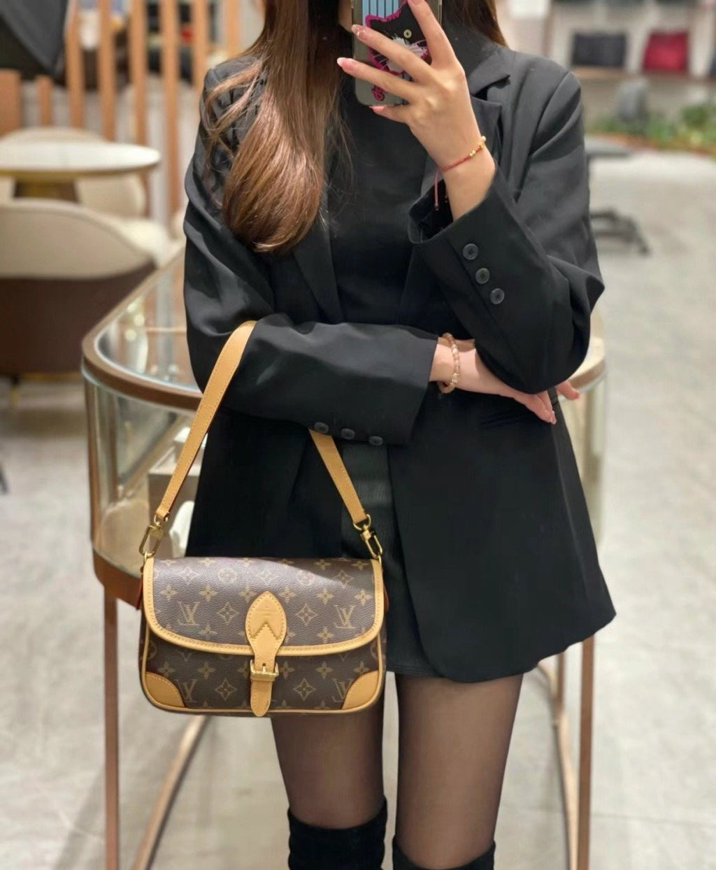 Louis Vuitton Diane Monogram Shoulder Bag — model